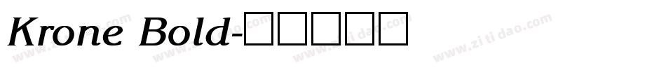 Krone Bold字体转换
